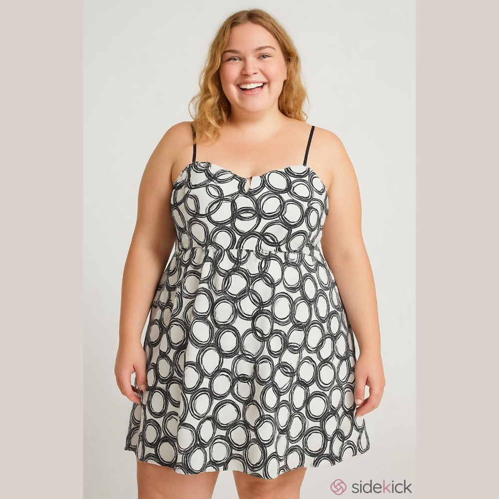 Dots Size 18 Polka Dot Dress with Optional Straps
